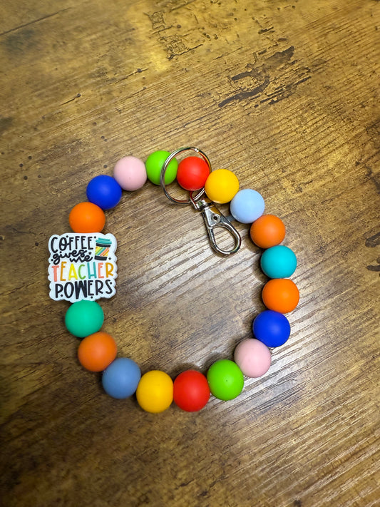 Coffee Gives Me Teacher Powers Wristlet