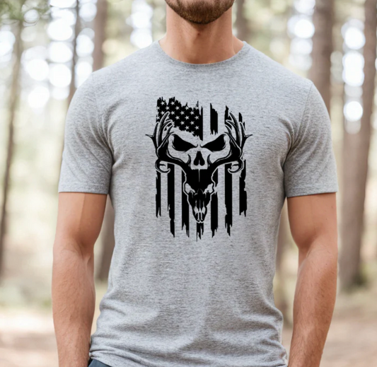 Skull American Flag